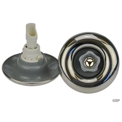 Edgetec Excess 100mm Spa Pool Jet Barrel - Twirl Directional - Stainless Steel