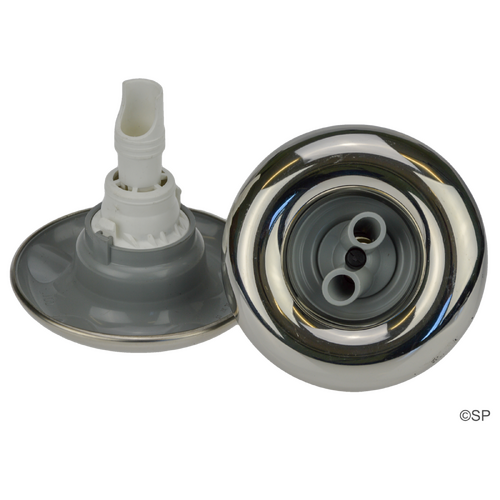 Edgetec Excess 100mm Spa Pool Jet Barrel - Twin Spin - Stainless Steel