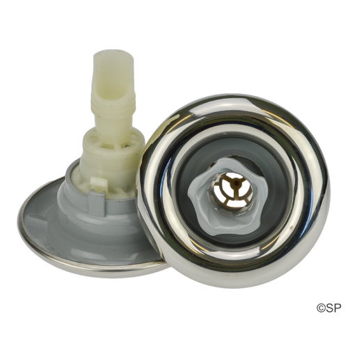 Edgetec Excess 84mm Spa Pool Jet Barrel - Twirl Directional - Stainless Steel