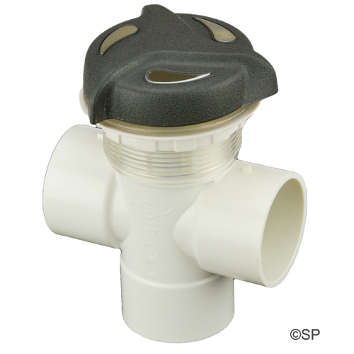 Edgetec 50mm Diverter Valve - Sea Breeze Charcoal Grey w/ Stainless steel inserts