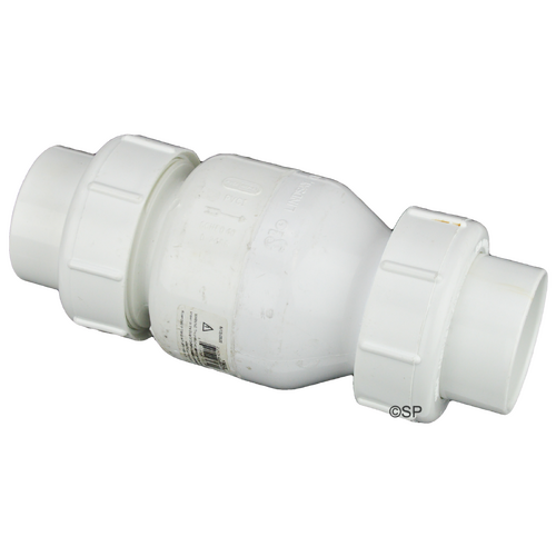 Flow Control ADJUSTABLE Water Bypass Spring Check Valve 2" socket union  1-14 LB adjustable spring