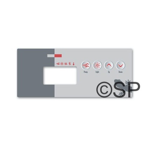 Gecko / Spa Builders TSC-19 / K-19 4 button Overlay Sticker - NO BLOWER