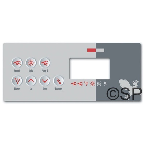 Gecko / Spa Builders k-8 / TSC-8 SEVEN Button Overlay Sticker