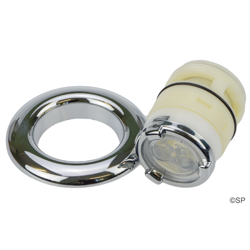 GG Industries Trans Adjustable Tri-grip Spa Bath Jet Twin Rotating - Chrome - with escutcheon