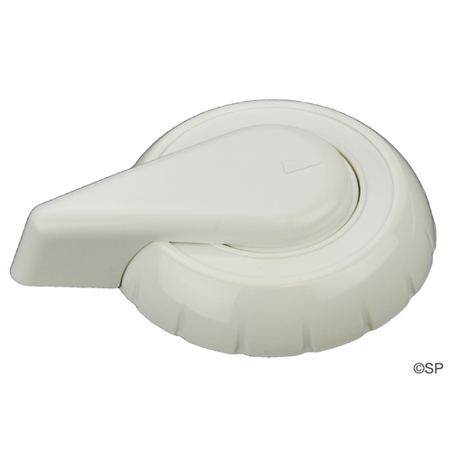 Hydroair 2" Diverter Valve Handle & Cap Kit - Notched Style - White