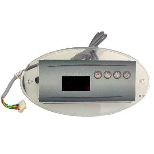 Gecko / Spa Builders TSC-19 / K-19 / Hydroquip Eco-8 Topside Panel - with Oval Placard & Rectangular decal Jets-Jets-Light-Temp