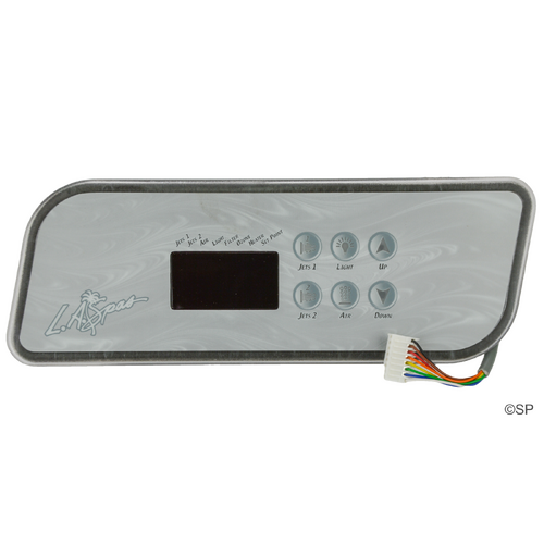 LA Spas Topside Panel Touchpad - 6 Button - Trapezoid Shaped K-44 / TSC-44