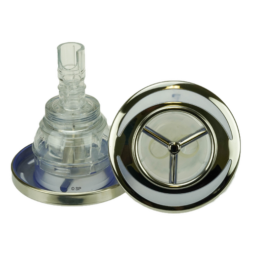 LVJ 4.5" Flying Twin Rotary Jet - Transparent/Stainless Steel