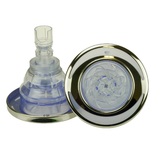 LVJ 5" Flying Lotus Rotary Jet - Transparent/Stainless Steel