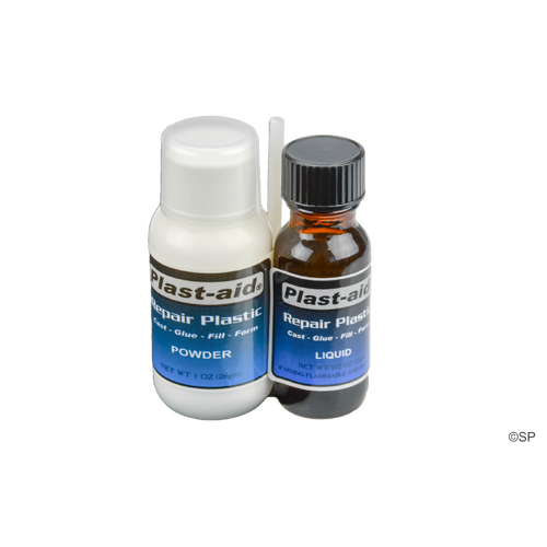 Plast-Aid Two Part Adhesive Sealant Plastic Repair Kit - 1.5oz / 40g