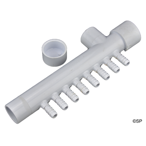 8 Port 3/8" Barb Manifold x 1" socket x spigot