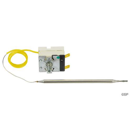Adjustable spa heater thermostat