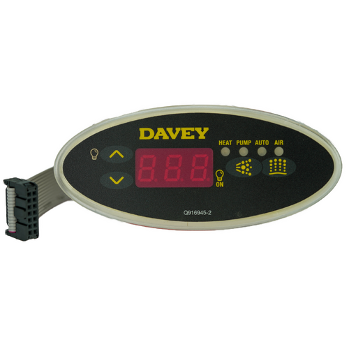 Davey Spaquip Spa Power 600/601 Oval  Touchpad with decal