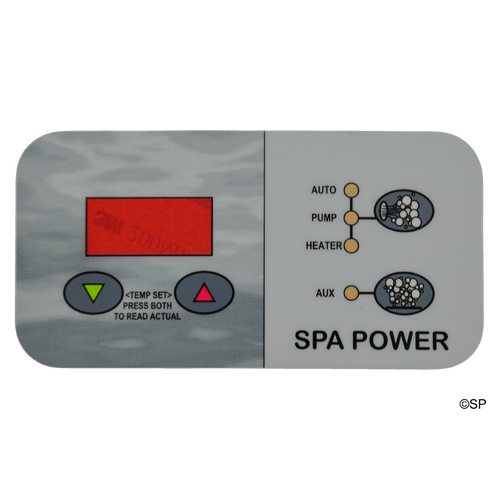Spaquip Spa Power 500 Rectangular touchpad overlay decal