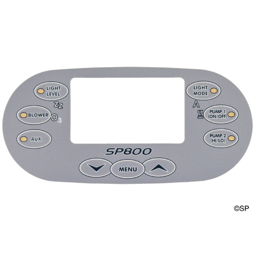 Spaquip Spa Power 800 Touchpad Overlay Decal - Racetrack Oval