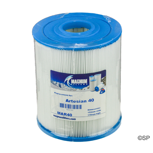 175mm L x 150mm D Artesian Spas pleated replacement Quali-flo filter cartridge