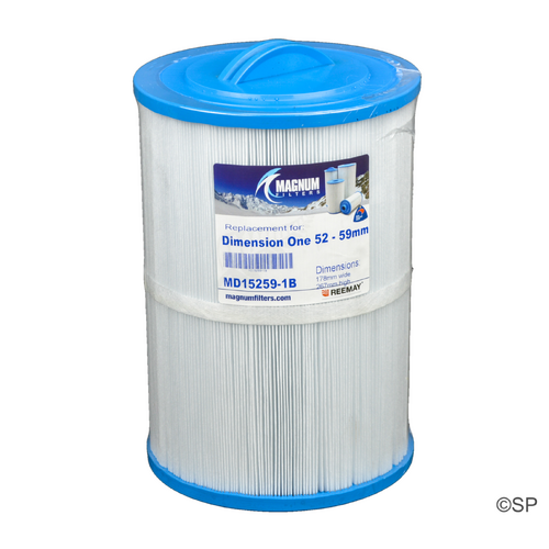 260mm L x 180mm D Dimension One Spas 75 spa filter cartridge