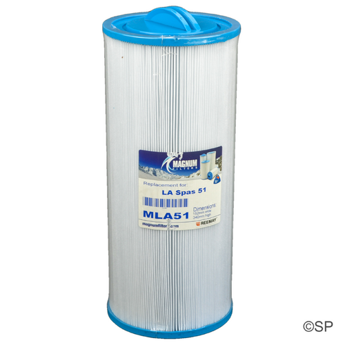 300mm L x 143mm D LA Spas Monaco 22 Jet - fine thread filter cartridge