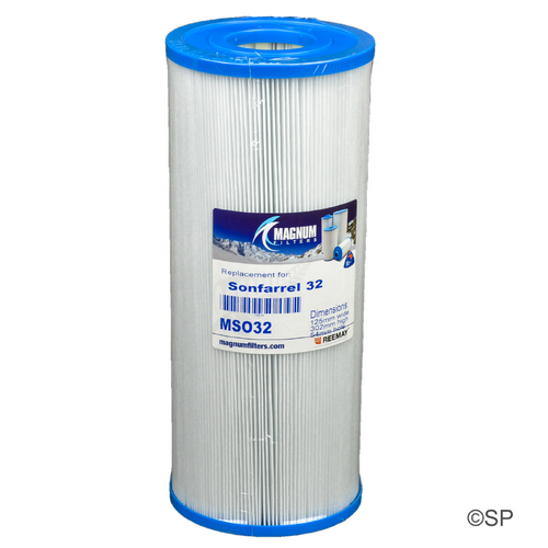 301mm L x 125mm D Dimension One Spas 40 sqft filter cartridge