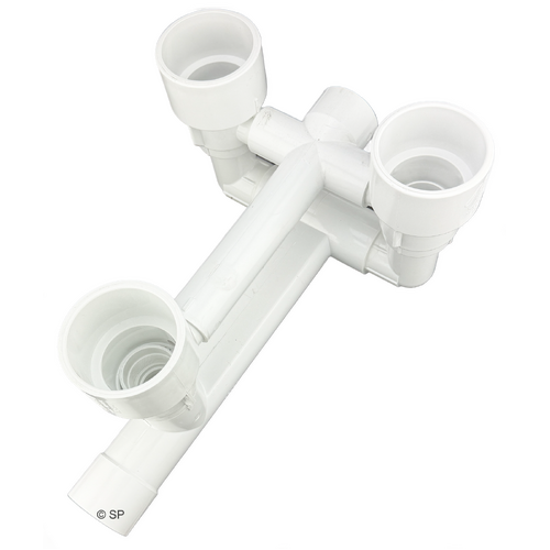 Waterway 9" Gunite Power Seat Kit - Storm Series Gunite Three Jet Manifold