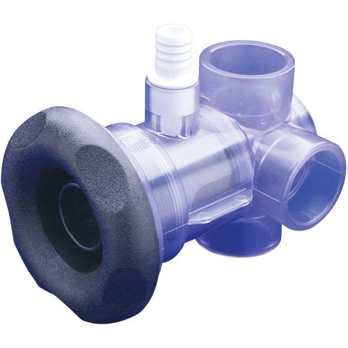 Waterway Turbo Jet - Whirlpool 2-3 port Diverter Jet - Dark Silver Grey