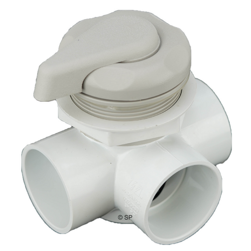 Waterway Top Access HORIZONTAL 2" Diverter - Elite 5 Scallop - Sterling Silver