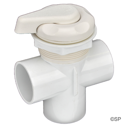 Waterway Top Access 2" Diverter  Valve 5 Point Scallop - White