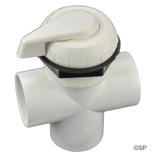 Waterway Top Access 2" Diverter  Valve Notched - White
