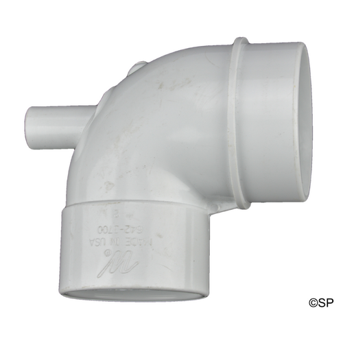 Waterway 2.5" Spigot x 2" Socket 90 Ell Vacuum Suction Adaptor Fitting