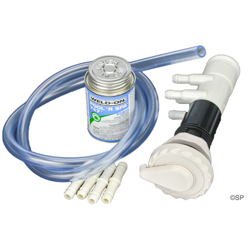 4 port Waterway 1" Scalloped Air Control - 4 port manifold repair kit - White