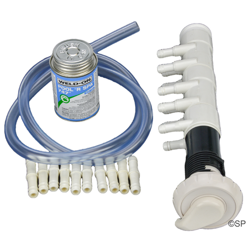 10 port Waterway 1"  Notched Air Control - 10 port manifold repair kit - White