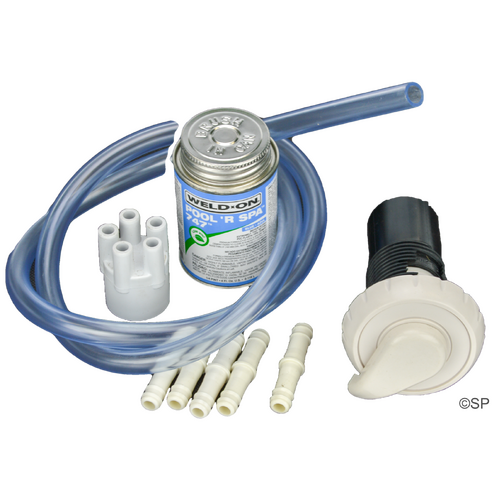 5 port Waterway 1" Notched Air Control - 3-5 port manifold repair kit - White