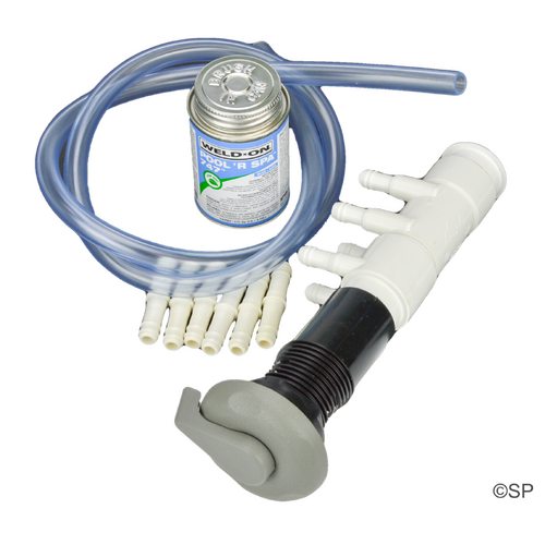 6 port Waterway 1" 5 point textured Air Control - 6 port manifold repair kit - Grey