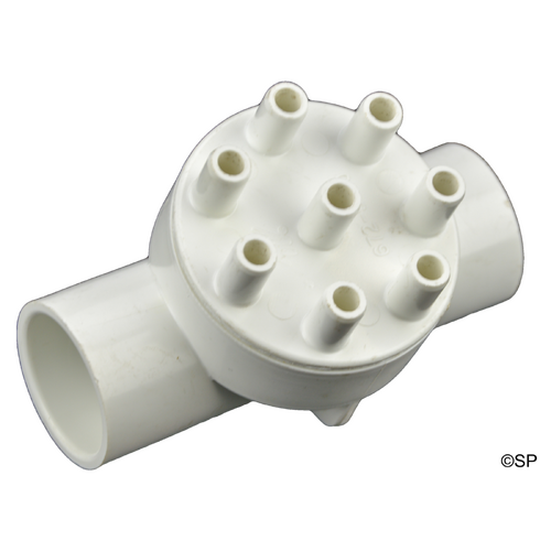 Waterway 8 port 3/8" barb manifold - 1" sockets